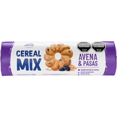 CerealMix Galletas 207grs. Avena & Pasas